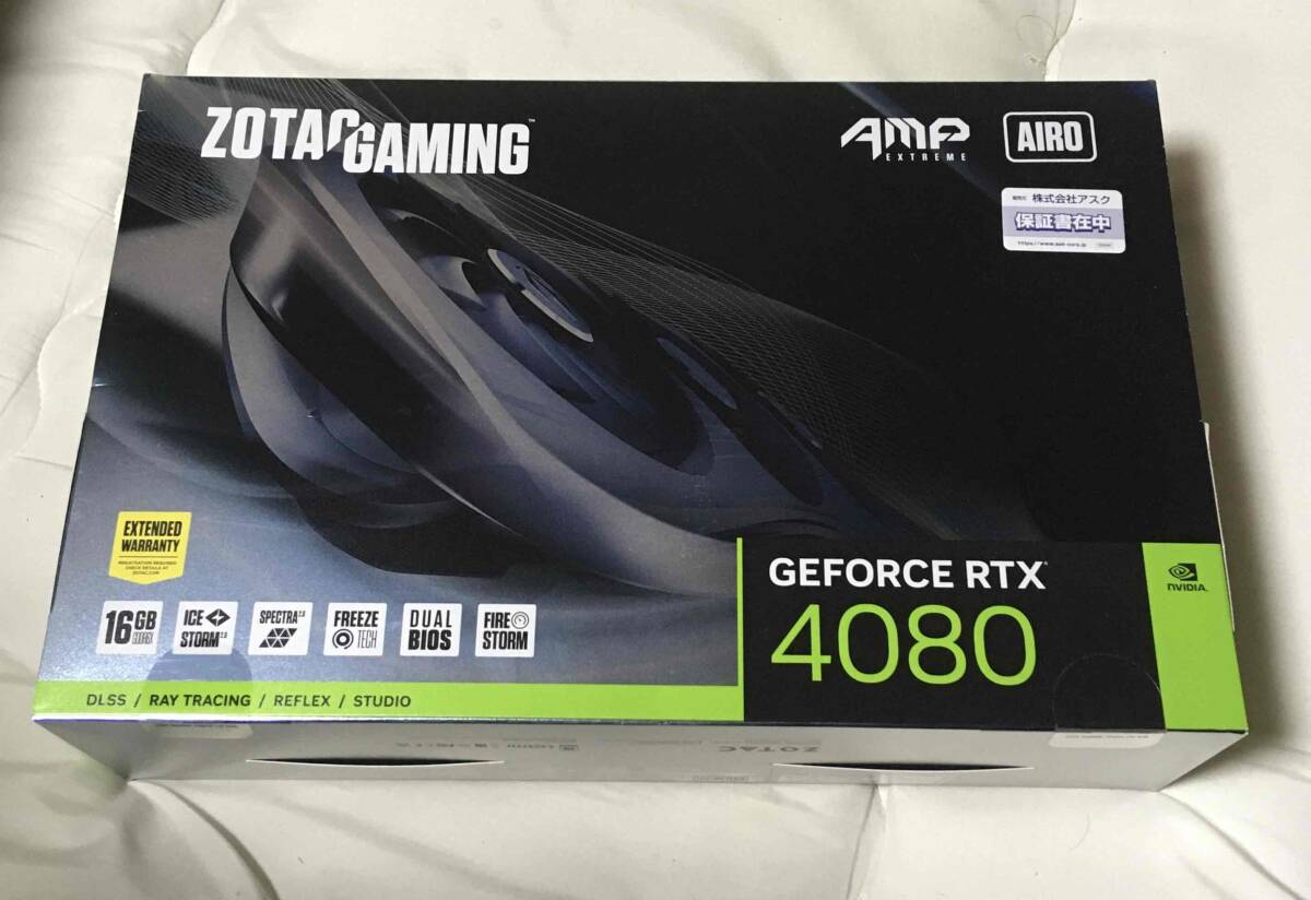 未開封新品 ZOTAC GAMING GeForce RTX 4080 16GB AMP Extreme AIRO 