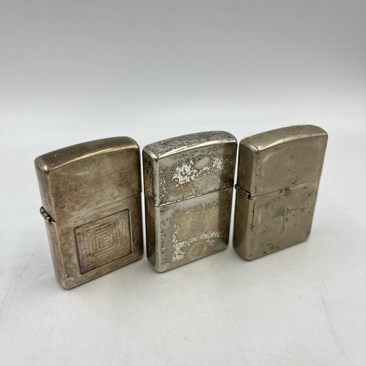 ジッポライター三点セット！ J992☆ジッポ ZIPPO 3点 まとめ商品 火花確認済 オイルライター 喫煙具