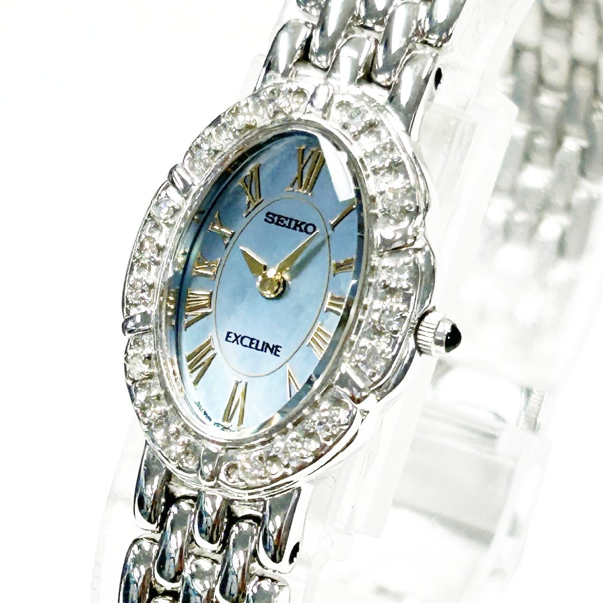 1円スタート】【箱付き】SEIKO セイコー 1F20-6D80 エクセリーヌ SS 