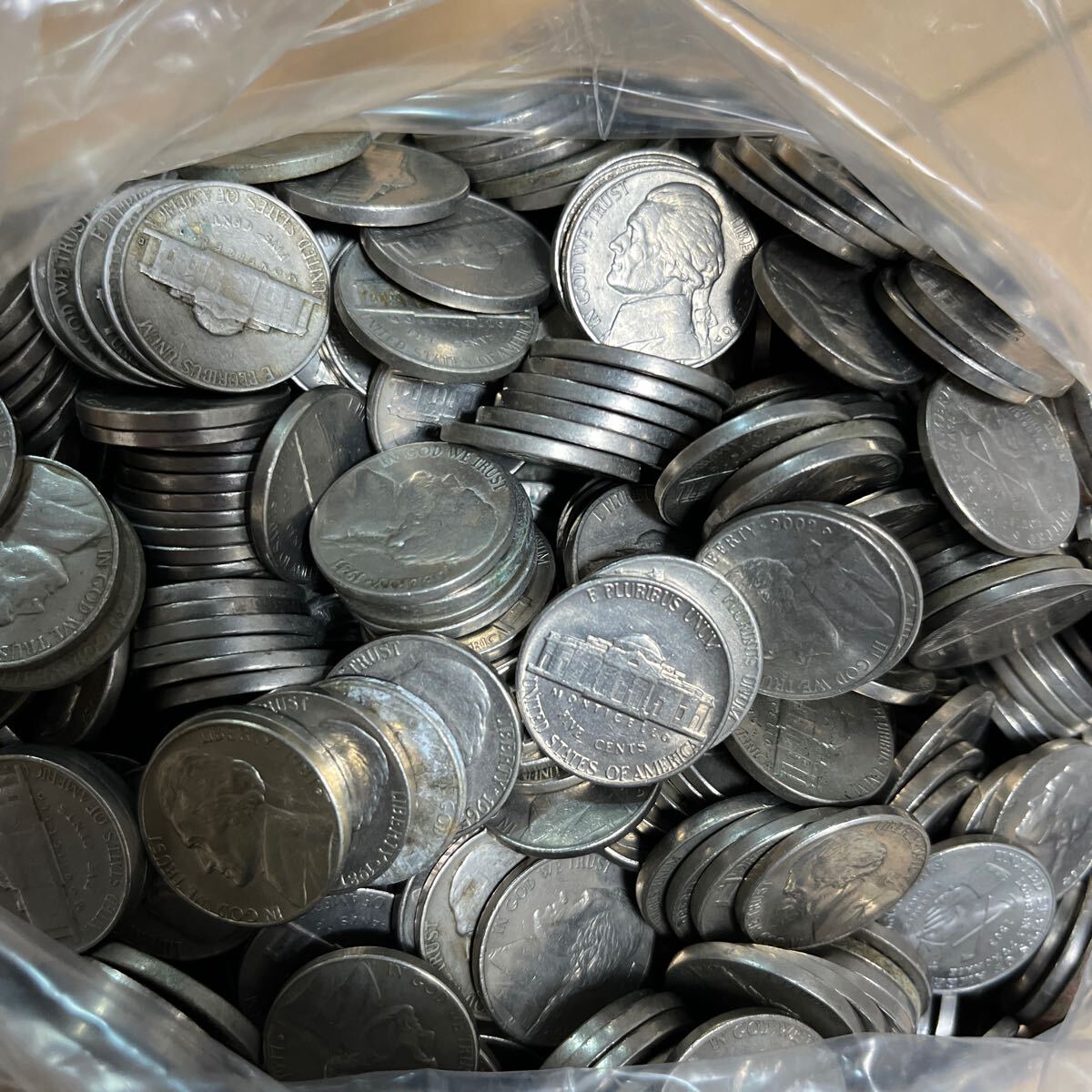 アメリカ5セント硬貨 白銅貨 5180g まとめて おまとめ 大量 アメリカ 