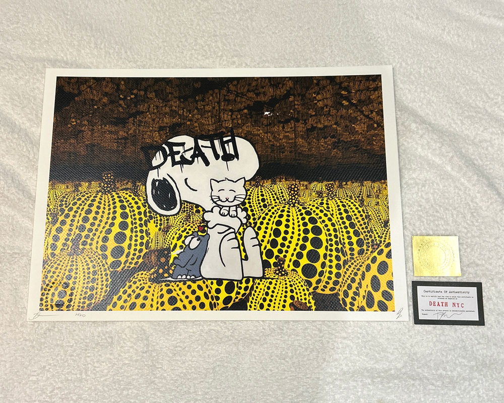 世界限定100枚 DEATH NYC スヌーピー SNOOPY 草間彌生 かぼちゃ 