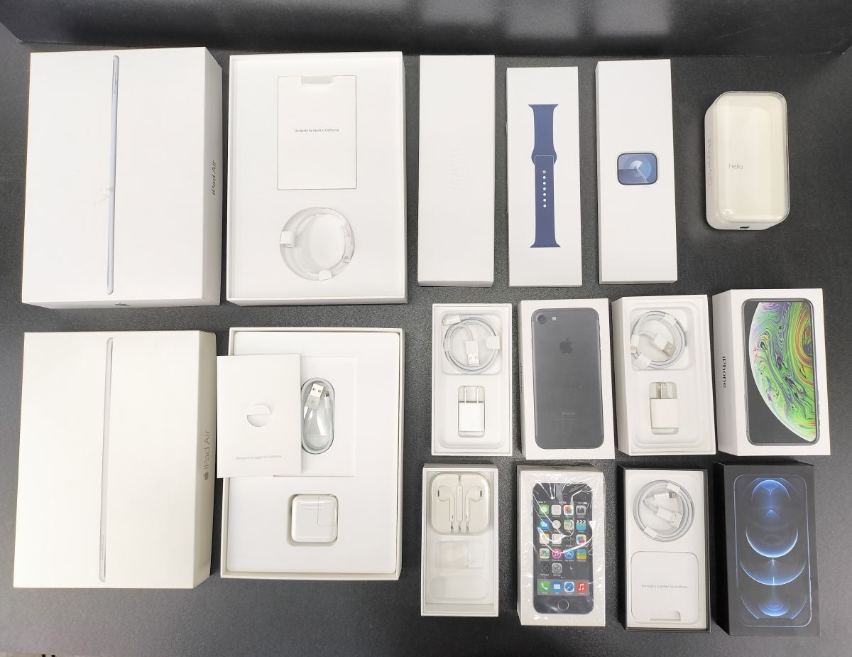 iPhone箱　iPad箱　イヤホン　ケーブル 8 Apple watch iPhone 5 7 Xs 12 Pro iPad Air 空箱 付属品 説明書