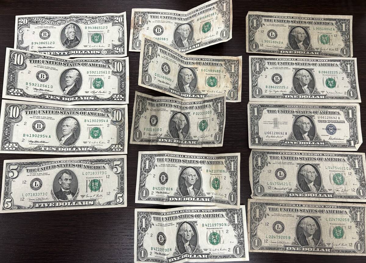 ドル紙幣 アメリカ 合計107ドル アメリカ紙幣 クーリエ・ジャポン ☆外国紙幣 アメリカドル 米ドル