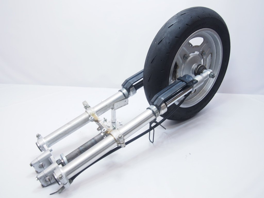 KSR110純正フロントフォークsetステム.ホイール付きKL110A削れ傷なし