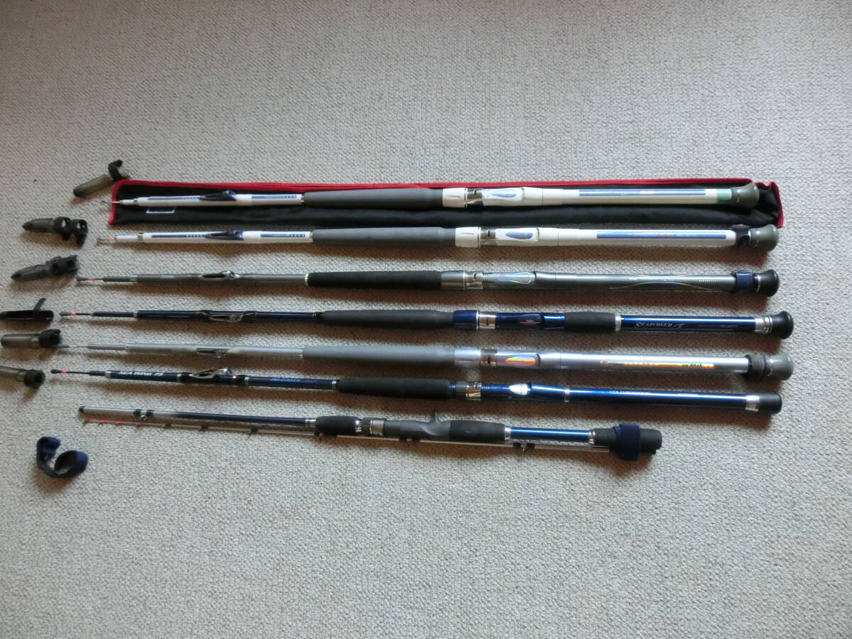 ロッド ダイワ Daiwa 竿 シマノ 7本まとめ売り ジャンク 1円スタート 