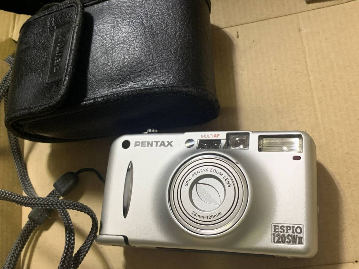 PENTAX ペンタックス ESPIO 120SWⅡ コンパクトフィルムカメラ ZOOM シルバー 動作未確認　美観