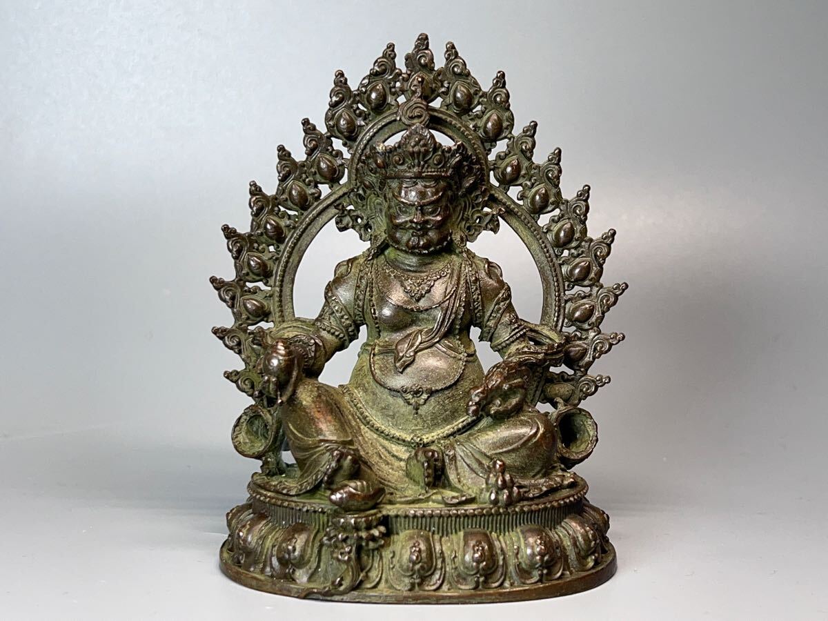 金属工芸◇大黒天 置物 般若 純一郎 作◇在銘 銅像 ブロンズ像 大黒様