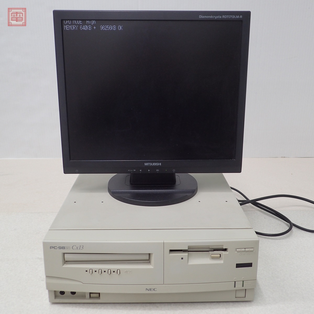 動作品 NEC PC-9821Cx13 本体のみ CPU(AMDK6-2 333AFR)付 HDD無し 日本