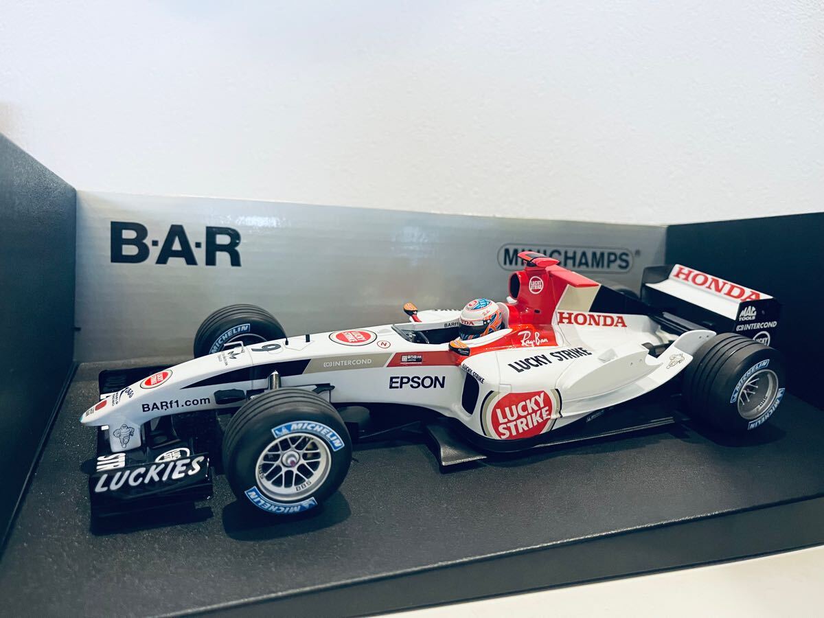 【送料無料】1/18 Minichamps BAR HONDA ホンダ 006 #9 J.Button ジェンソン. バトン 3rd Japan GP 2004 タバコ仕様　
