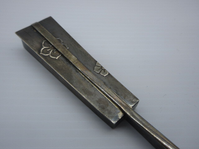 時代 銀製品 32.5g 【宮本商工製 銀製 楊枝入 在銘】11.3cm_3