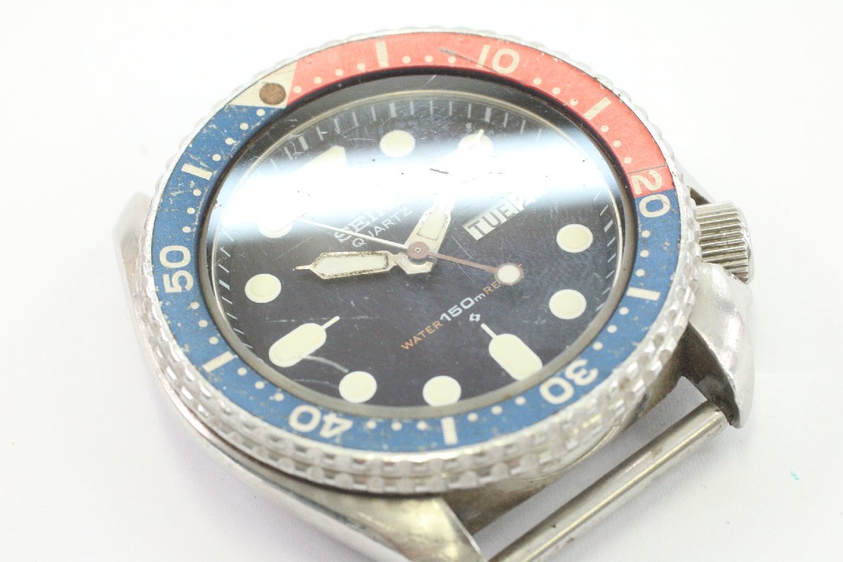 SEIKO セイコー ダイバーズ 200m 7548-700B ペプシベゼル クォーツ デイデイト メンズ 腕時計 フェイスのみ ジャンク 4249-HA_7