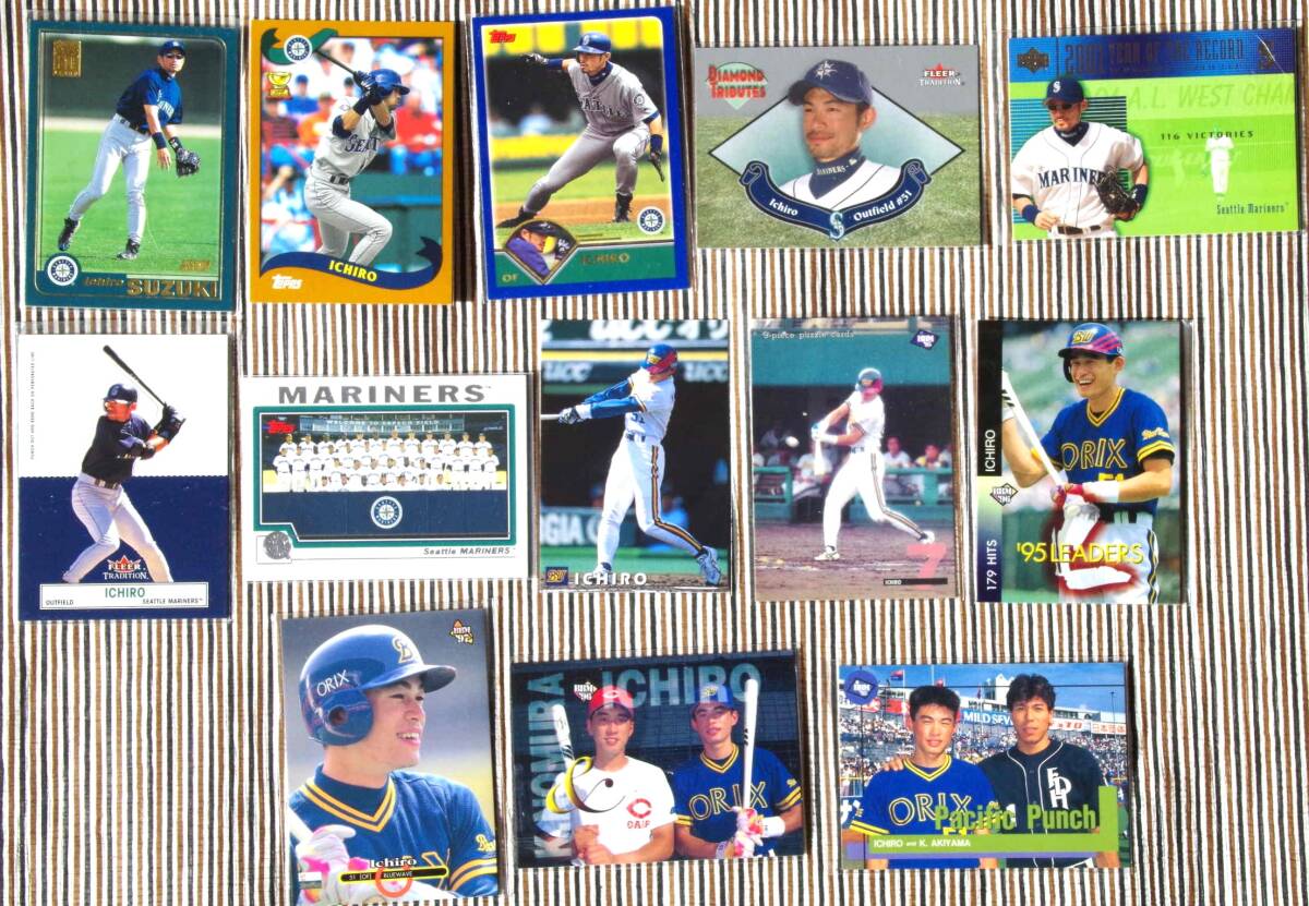 イチロー 野球カード MLB NPB 13枚 toppsルーキーカード含む fleer