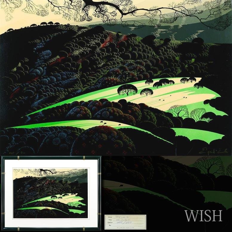 真作】【WISH】アイベン・ロール Eyvind Earle「グリーンバレー