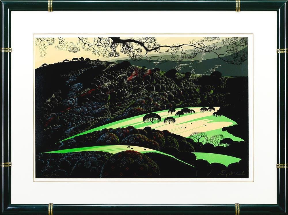 真作】【WISH】アイベン・ロール Eyvind Earle「グリーンバレー