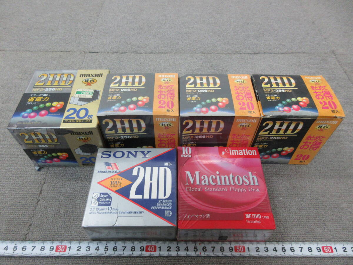 K307【2-2】▼ フロッピーディスク まとめて SONY maxell imation MF2-256HD 256フォーマット 他 100枚 / パソコン コンピューター_1