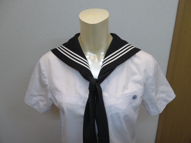 （11号）大きめ　江東商業高校　夏半袖セーラー服　3点セット　黒　ブラック　上下　希少制服　　クリーニング済商品 セーラー服 江東商業高校 東京都 大きいサイズ 江東商業高等学校こうとうしょう 江東商業高校の校則について質問5件