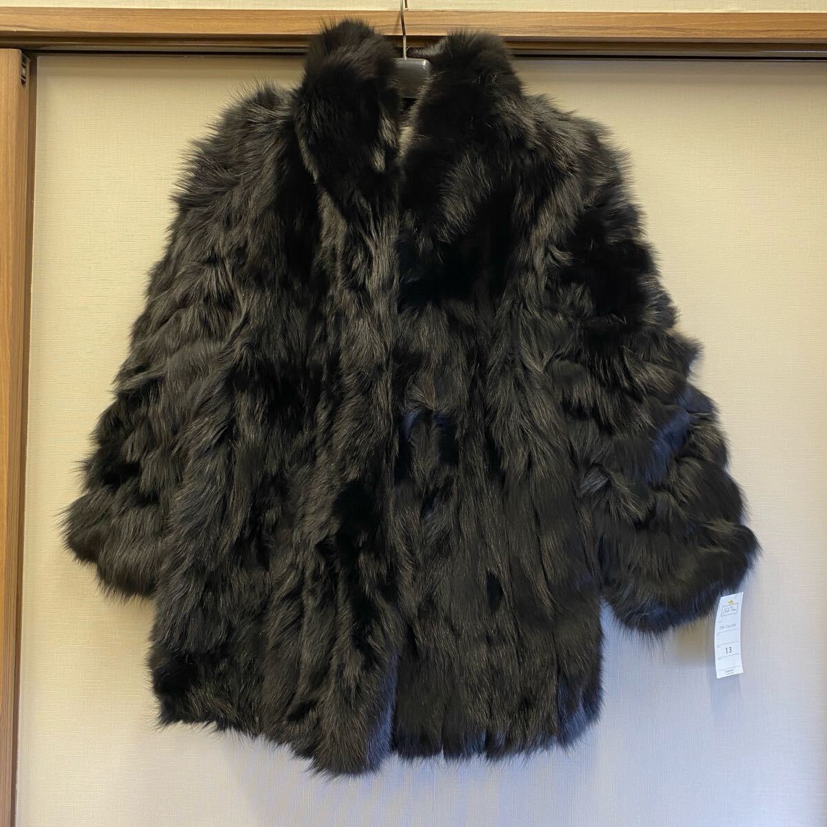 Belle サガフォックス Vison Vision 毛皮 FOX 毛並良品▽豪華 ☆ Black 