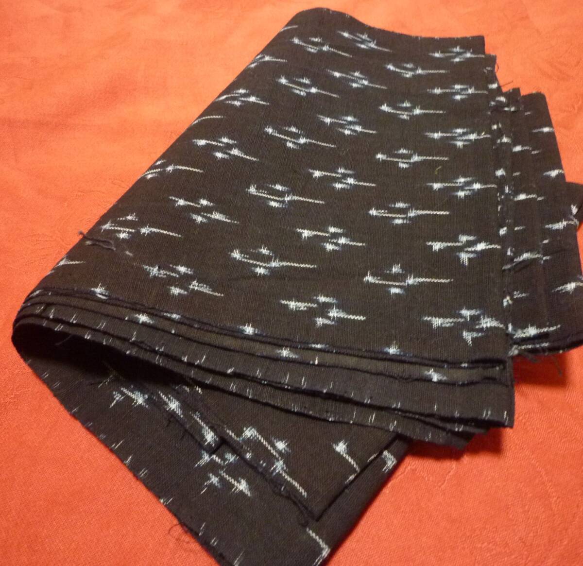 H05/古布 藍染 木綿 手織 5幅 Indigo 襤褸 ぼろ BORO 刺し子 パッチ