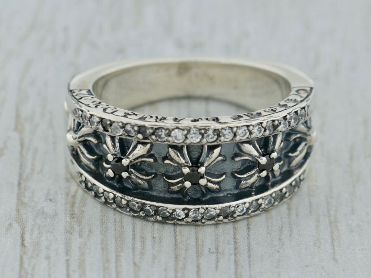 CHROME HEARTS/NARROW V BAND RING/PAVE/#17/クロムハーツ/ナローV
