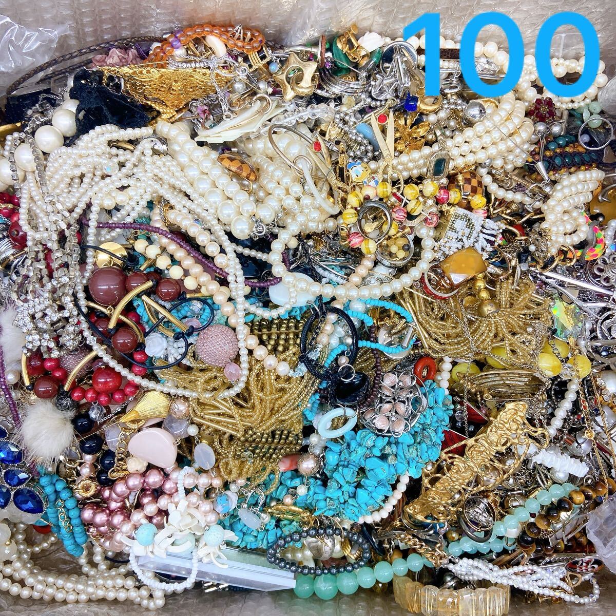 アクセサリー　まとめ売り　9点 1AB061 1円〜 アクセサリー 大量 まとめ 総重量 約9.6kg ネックレス