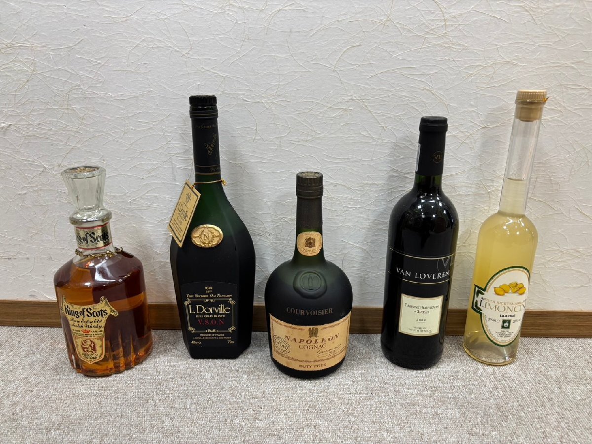 【FMD3441a】【未開栓 古酒】【1円～】洋酒おまとめ セット NAPOLEON King of Scots LIMOMCINO VAN LOVEREN ウイスキー リキュール ワイン_1