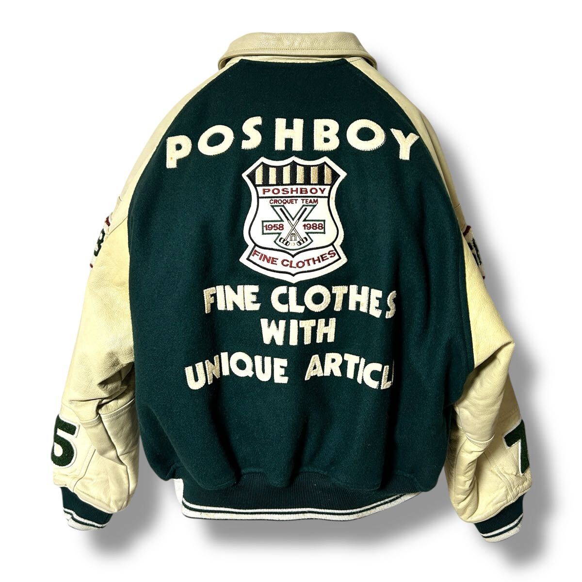 希少!!80s XL相当】POSH BOY バーシティジャケット スタジャン 