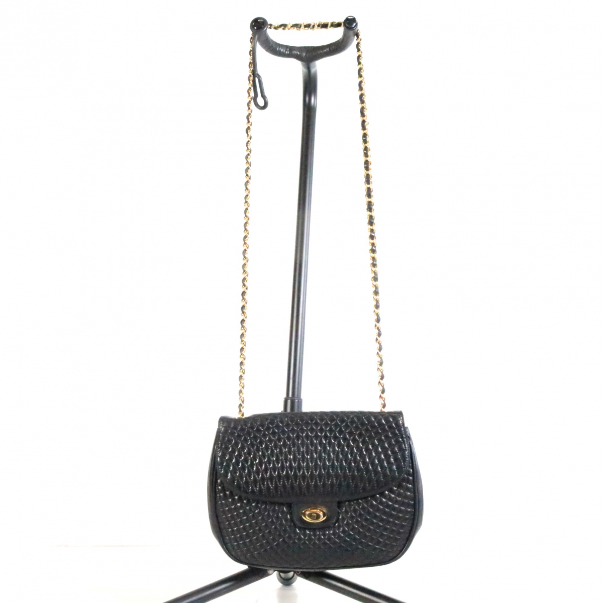 BALLY バリー キルティング レザー ターンロック チェーン ショルダー 