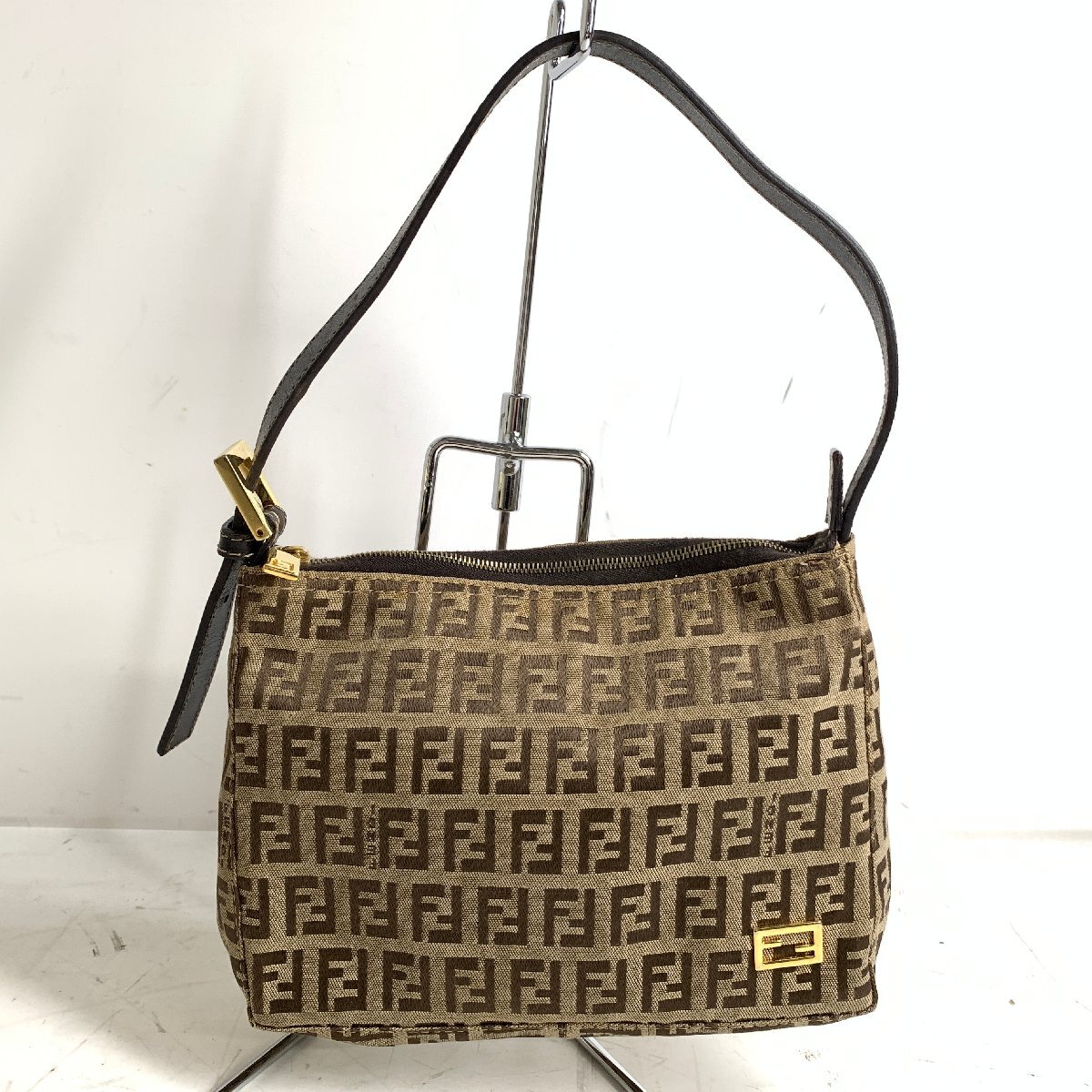 f001 C FENDI フェンディ ハンドバッグ ミニバッグ ズッキーノ ズッカ