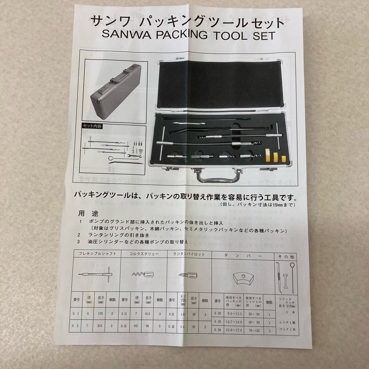サンワ パッキングツールセット 工具 パッキンの取り替え作業_9