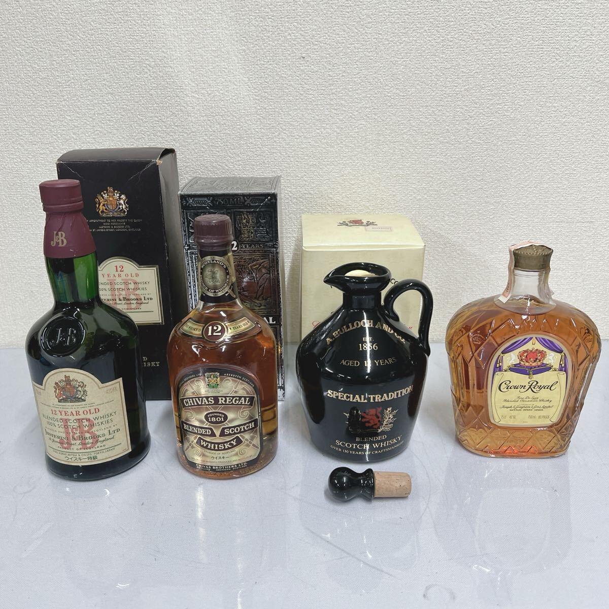 古酒 未開栓＞洋酒 4本 まとめて ⁄ ウイスキー⁄キング・オブ・スコッチ 