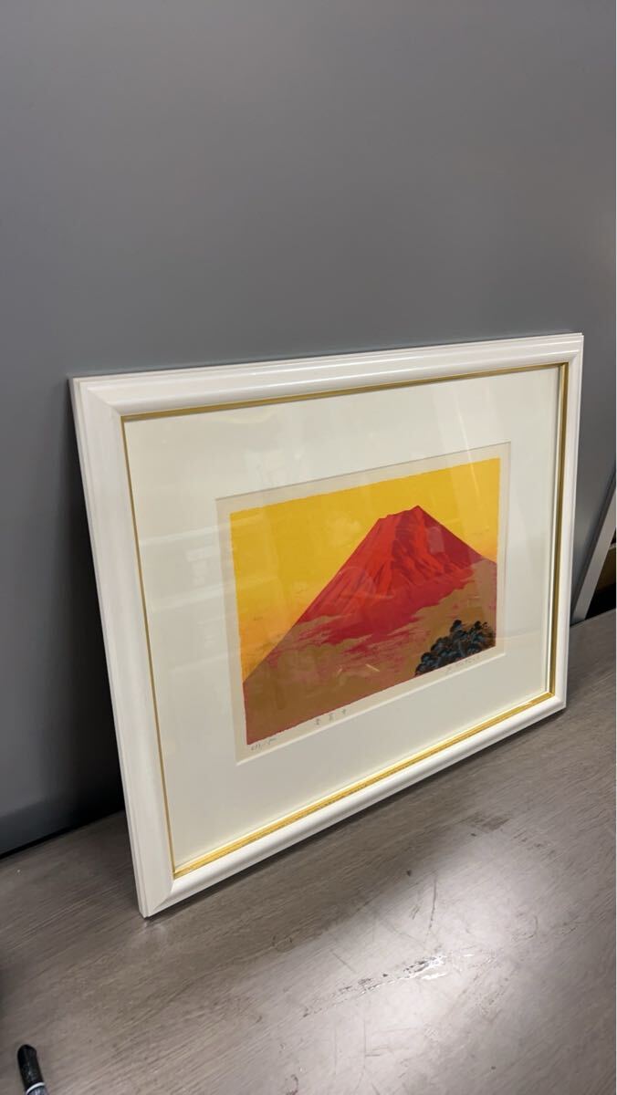 ① 作者は右下をご覧下さい。 赤富士 絵画 富士山 風景画 インテリア 美術 和風 風景 自然 山_3