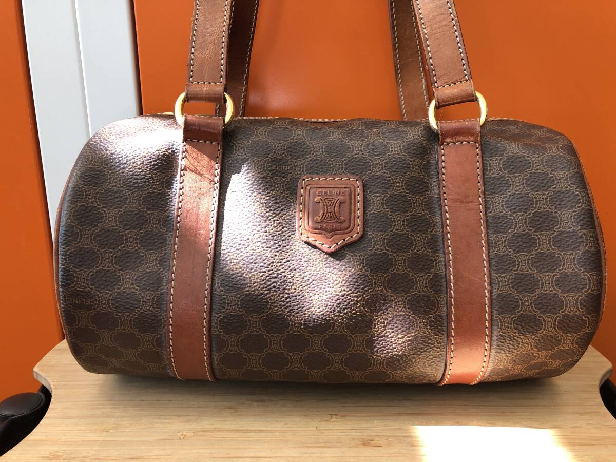 中古美品】CELINE セリーヌ ミニボストン マカダム トリオンフ 