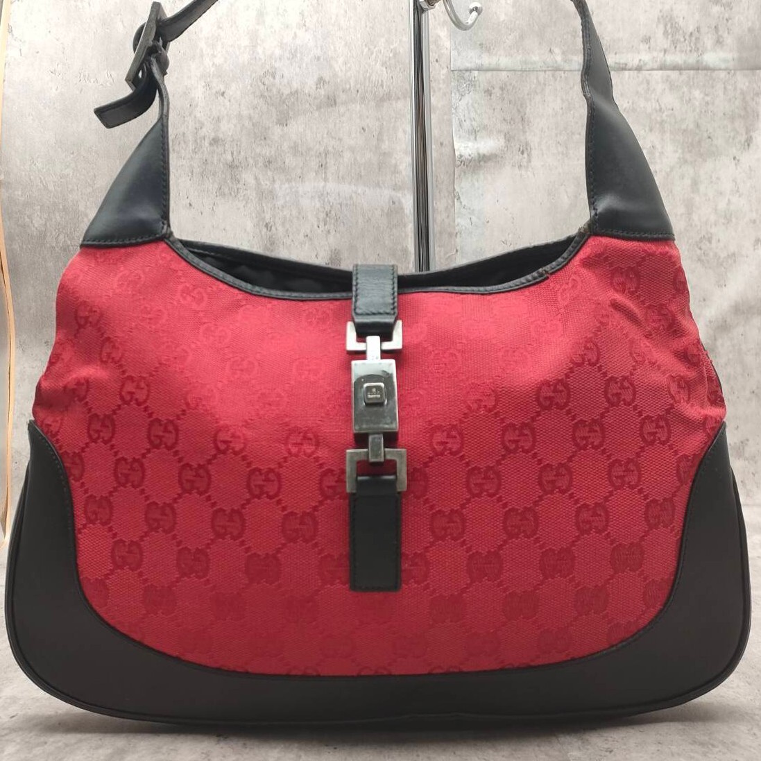 1円〜 美品 グッチ GUCCI ジャッキー 希少色 GGキャンバス ショルダー