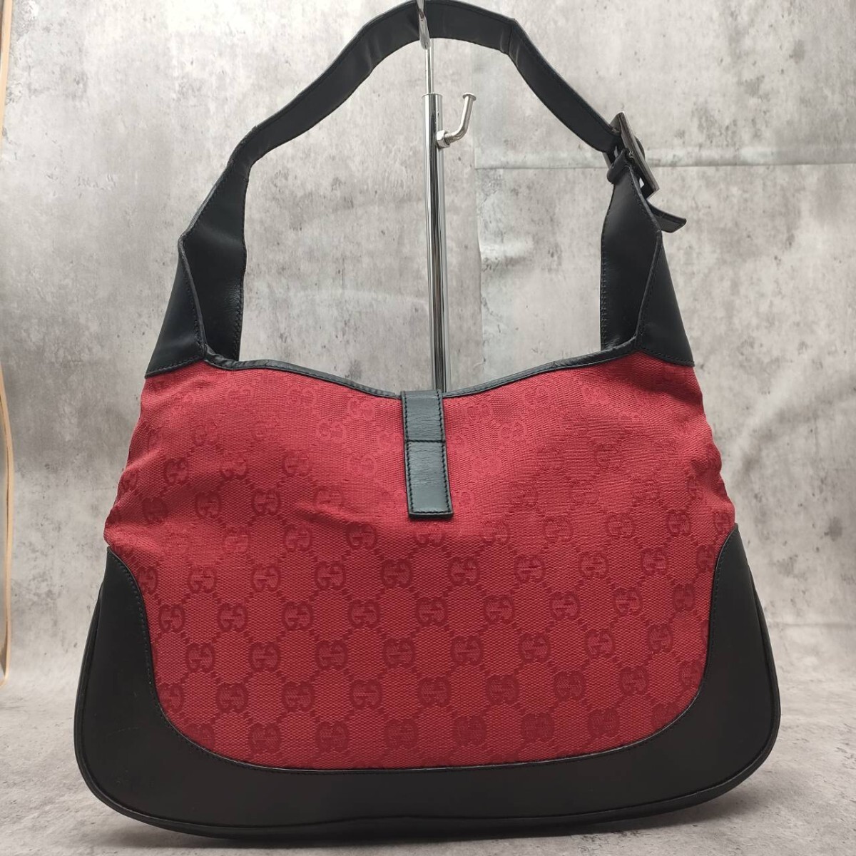 1円〜 美品 グッチ GUCCI ジャッキー 希少色 GGキャンバス ショルダー