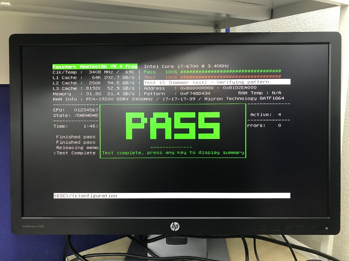 【BIOS起動確認済み／中古／４台セット】OptiPlex 5050（Core i7-6700, RAM32GB, SSD/HDD無し）★本体＆ACケーブル_8