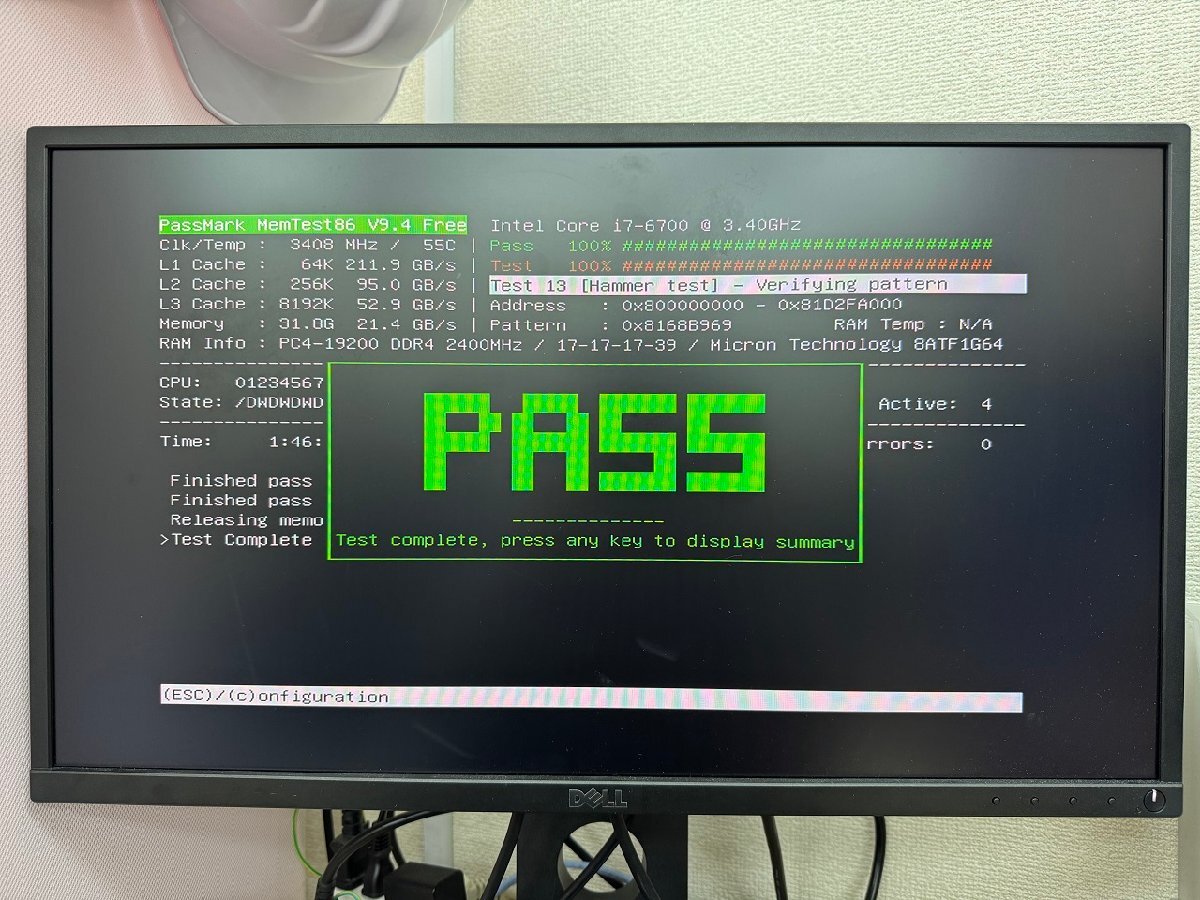 【BIOS起動確認済み／中古／４台セット】OptiPlex 5050（Core i7-6700, RAM32GB, SSD/HDD無し）★本体＆ACケーブル_9