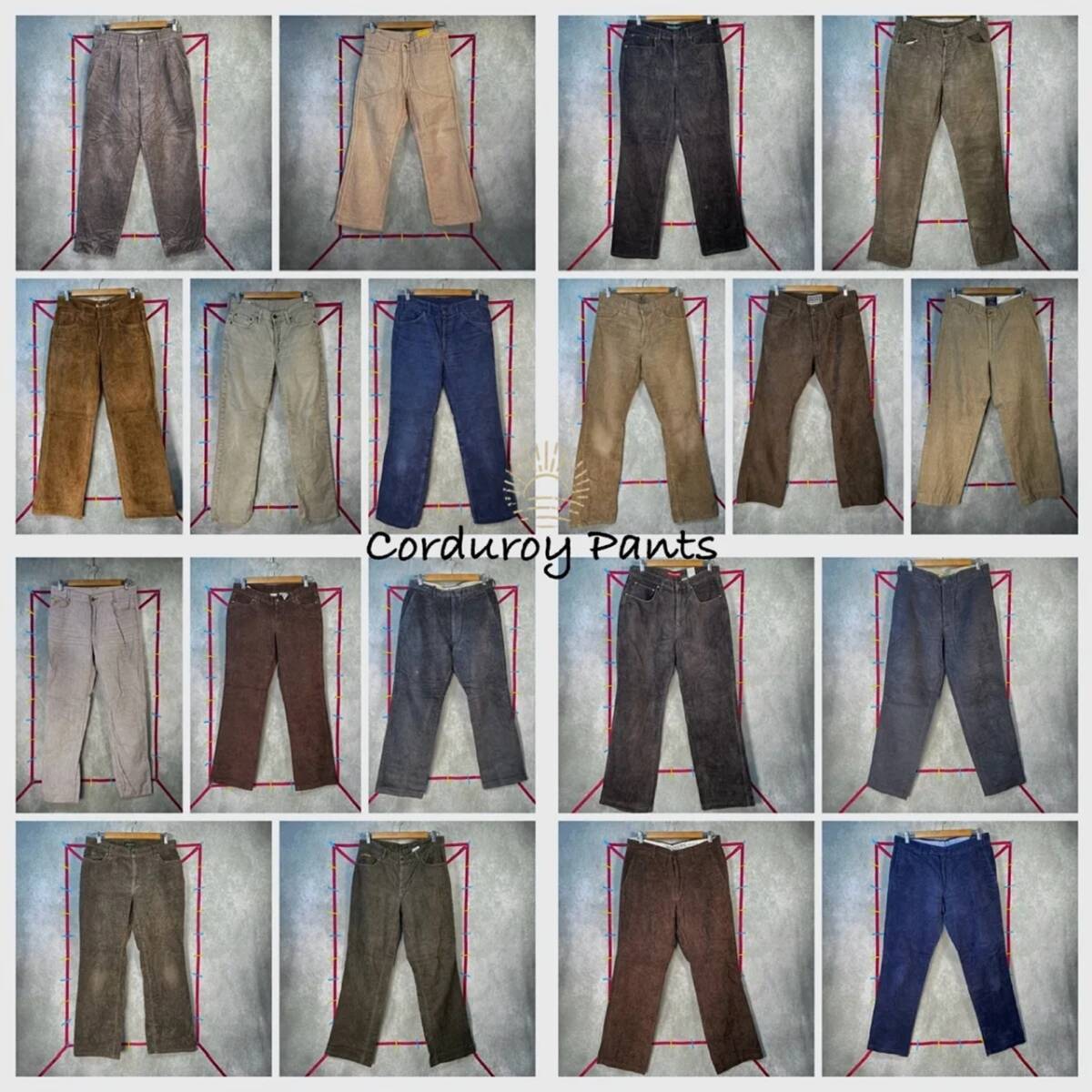 19着 コーデュロイパンツMIX Men's W32~W36 US古着 ユーロ古着 太畝コーズパンツ 検品済 SRC古着卸 セット まとめ売り 仕入れ 卸売り