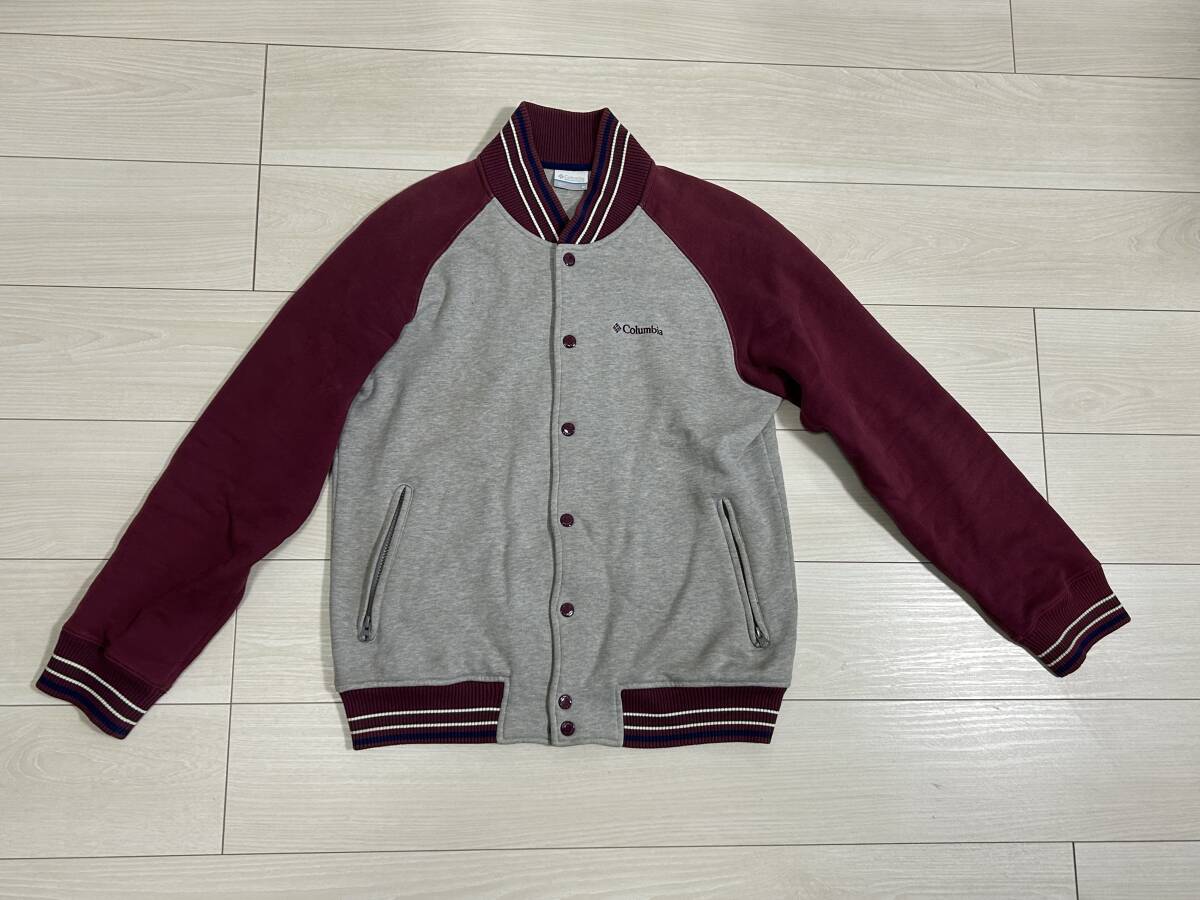 ★Columbia コロンビア スウェット 裏起毛 スタジャン ブルゾン Mサイズ★_1