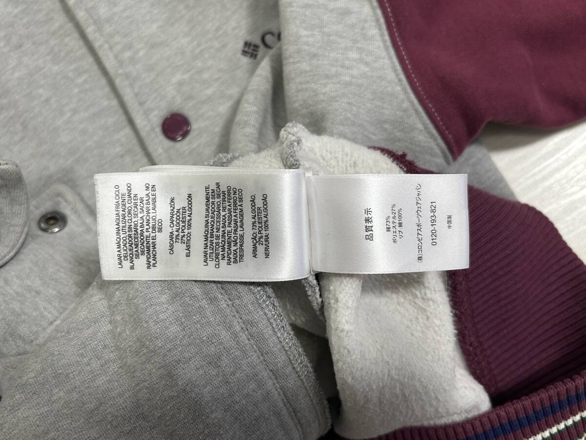 ★Columbia コロンビア スウェット 裏起毛 スタジャン ブルゾン Mサイズ★_6