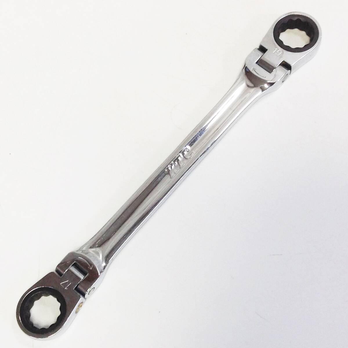 ●【RH-2720】中古品 KTC 京都機械工具 ラチェットめがねレンチ 両頭型首振りタイプ MR1-1719F 【レターパックプラス・送料全国600円可】_1