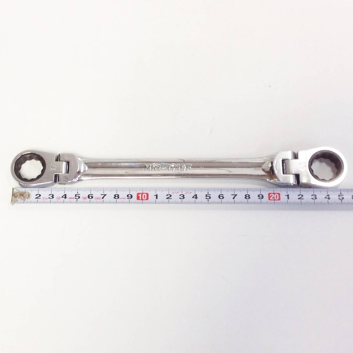 ●【RH-2720】中古品 KTC 京都機械工具 ラチェットめがねレンチ 両頭型首振りタイプ MR1-1719F 【レターパックプラス・送料全国600円可】_2