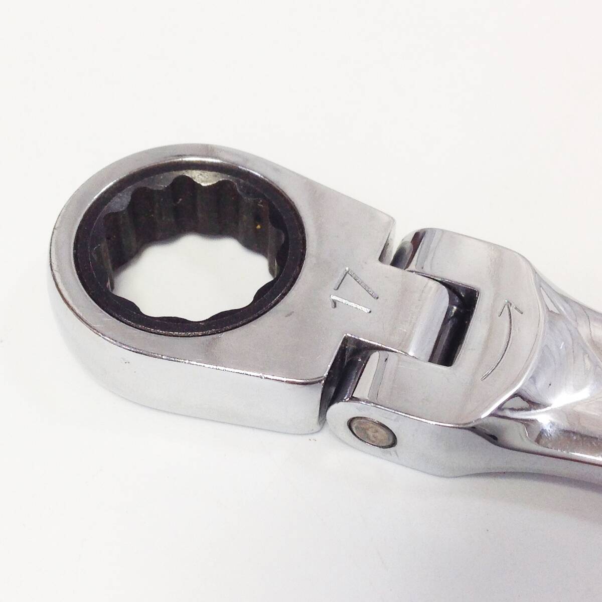 ●【RH-2720】中古品 KTC 京都機械工具 ラチェットめがねレンチ 両頭型首振りタイプ MR1-1719F 【レターパックプラス・送料全国600円可】_4