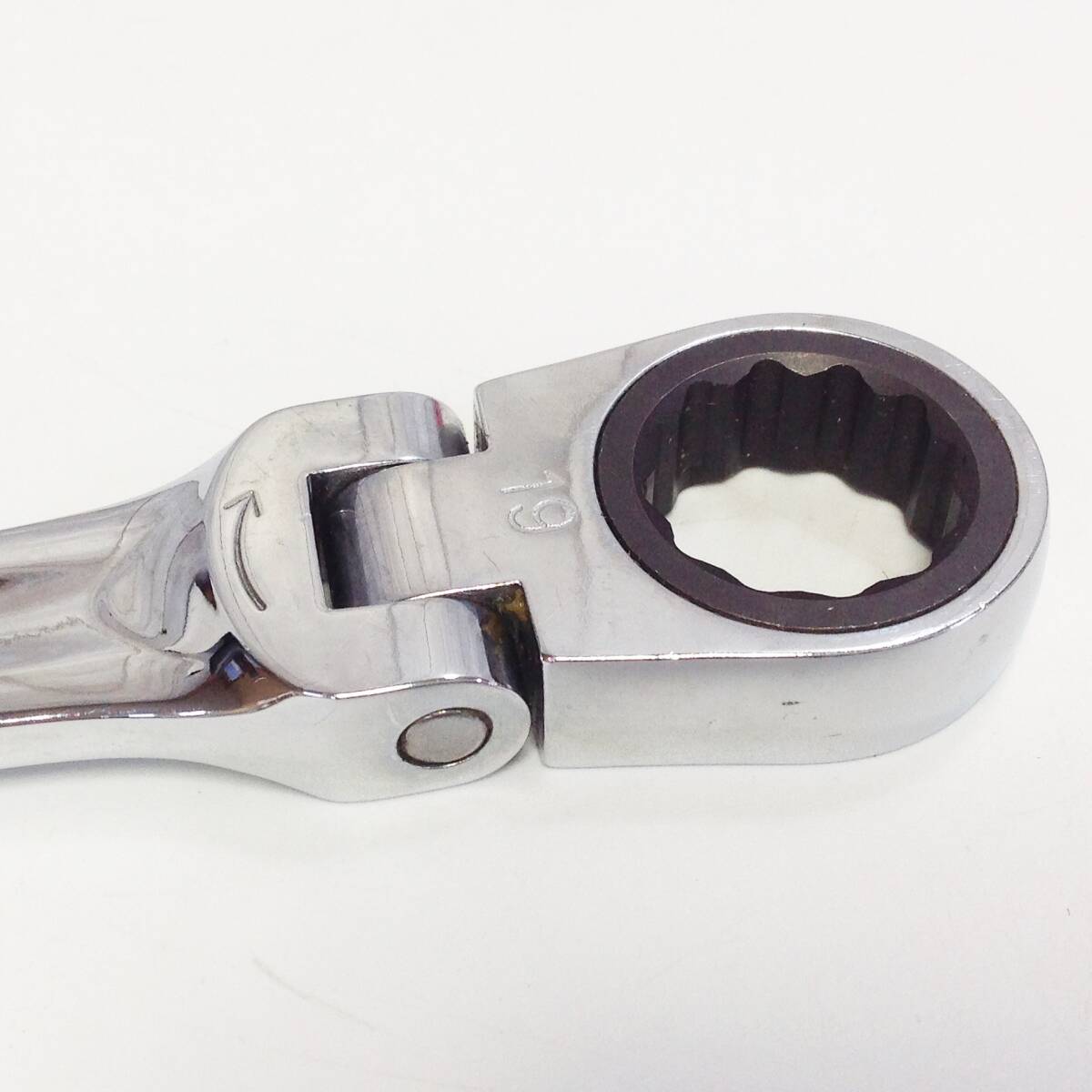 ●【RH-2720】中古品 KTC 京都機械工具 ラチェットめがねレンチ 両頭型首振りタイプ MR1-1719F 【レターパックプラス・送料全国600円可】_7
