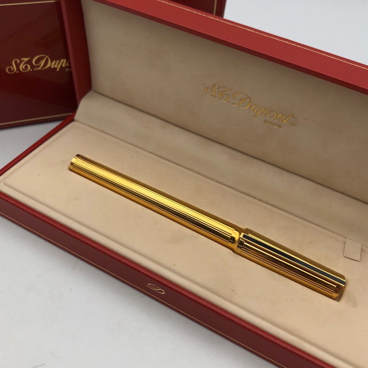 ☆F03010/S.T.Dupont デュポン/万年筆/ペン先 18ct 750/ゴールド/箱
