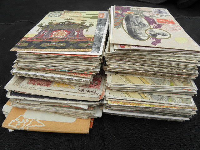 49 大量 戦前 絵葉書 はがき 切手付き 310枚 まとめて / 特印 記念印 スタンプ 切手 戦争 天皇 図案 明治 大正 昭和_10