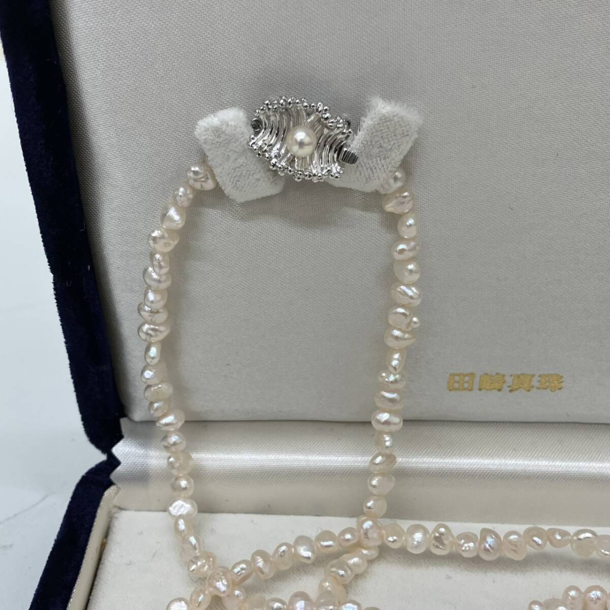 I4-025【田崎真珠 バロックパールネックレス 4mm】保証書付 TASAKI