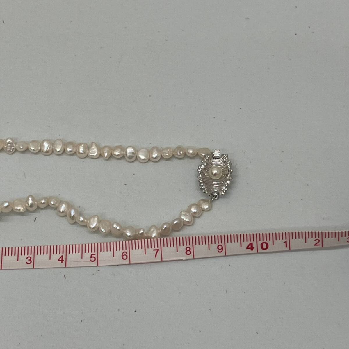 I4-025【田崎真珠 バロックパールネックレス 4mm】保証書付 TASAKI