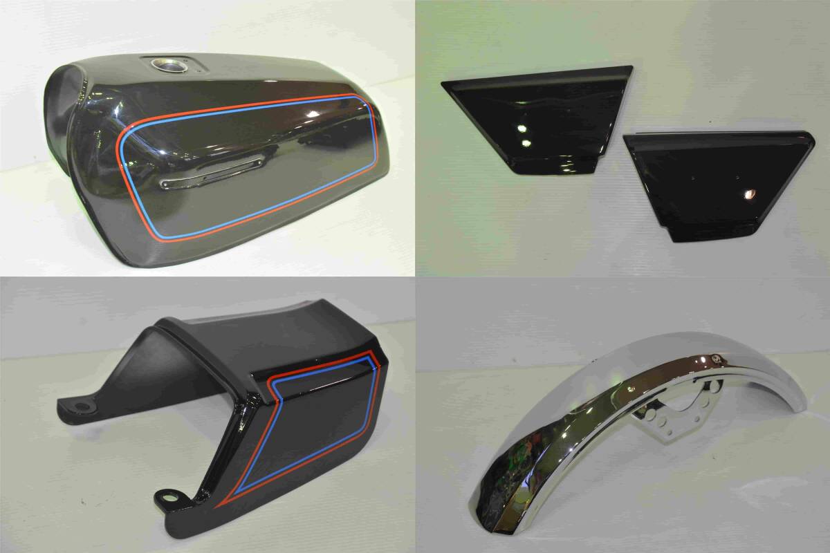 ラスト！Z400FX 希少！E1後期エボニーブラック 外装フルセット 新品/売切り PMC含む新品付属品多数 Fフェンダー新品他 Z550FX Z400J Z500FX_9