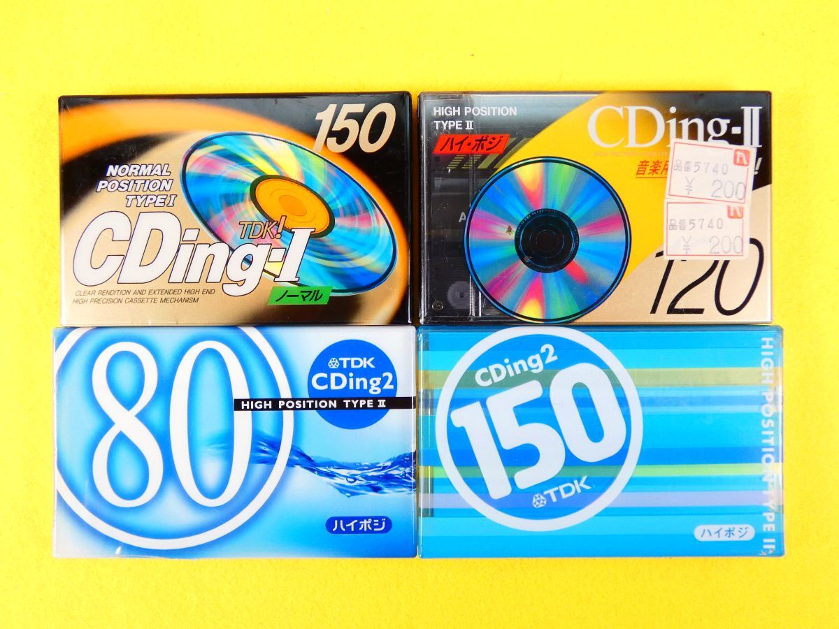 CL-38) 未開封！ TDK CDing2 ハイポジ / ノーマル 4巻 カセットテープ