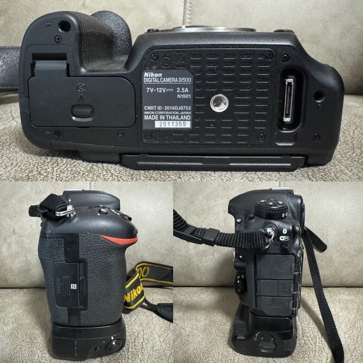売切1円スタート Nikon ニコン D500 MB-D17 マルチパワーバッテリーパック AF-S NIKKOR 70-300mm 1:4.5-5.6 G ED VR HB-36 XQD 32GB 現状品_5